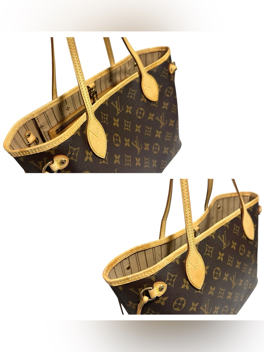 Louis Vuitton Monogram & Vachetta Neverfull PM Tote Bag - Picture 3 of 16